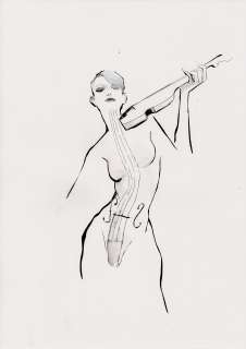 Helena Masellis - White Violin (Umbrella Academy) Minimalistic Collection