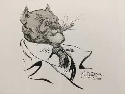 Blacksad | Blacksad & Friends  - exemplaire Auteur avec dessin original de Al Severin  - C  - TL  - (2016) | Catawiki