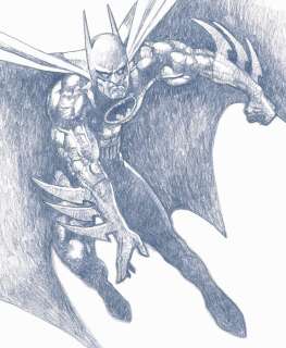 Sanjulian | Original Drawing In Blue Pencil  - Batman | Catawiki