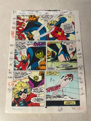 MARVEL TALES #196 comic art color guide BYRNE CLAREMONT MS MARVEL SKRULL BATTLE | eBay US (Buy It Now)