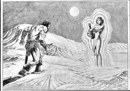 Alfredo Alcala - Savage Sword of Conan Dps (Conan & Stunning Bikini Genie in the Desert on 1 Huge Board!) 1992