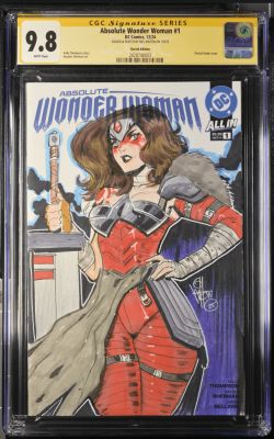 Absolute Wonder Woman 1 Sketch Cover by Mel Milton CGC SS 9.8 | Raremarq (Buy It Now)