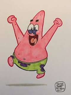 Chabot, Jacob - Original colour illustration - SpongeBob - Patrick - (2017) 
