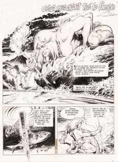 CHERET - Lot 101 - ANDRÉ CHERET RAHAN Le Fleuve de la mort, Vaillant 1980 Planche originale n°1 de...