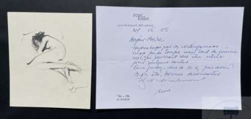 Follet/Lettre manuscrite accompagnant un dessin original… | Dagoty