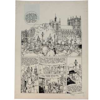 Fernand Van Vosselen Dit Ferry (Né En 1944) | Ian Kalédine Planche originale en noir et blanc Signé, encre de Chine Dimensions : 47 x 34 cm. | HVMC