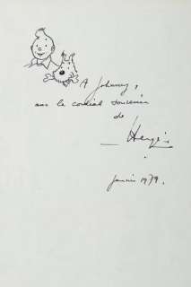 Hergé - Dédicace : | Vol 714 pour Sydney. Edition originale 1er tirage (p... | Tessier Sarrou