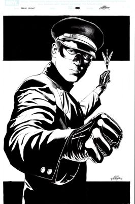 Jack Herbert - Green Hornet Pinup Or Cover? (Kato Gets Ready To Throw a Hornet Dart!)