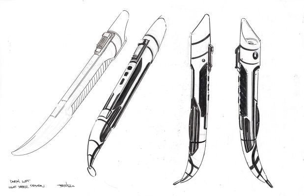 Brian Thies | Star Wars Legacy Page Darth Luft Light Saber Design | Splash Page