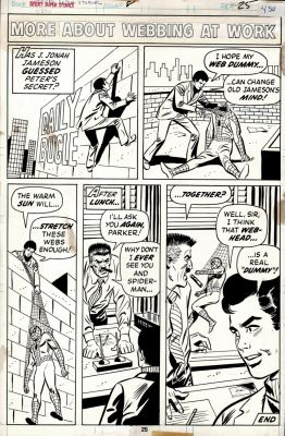 Mike Esposito Win Mortimer | Spidey Super Stories #8 (Single Page Story: ’More About Spider-Man’s Webbing At Work!) 1975 | Romitaman