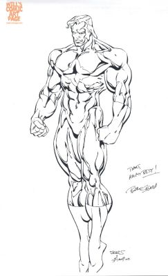 Andy Smith Bart Sears | Captain Atom Pin-Up (2005) Jle | Will’s Comic Art Page