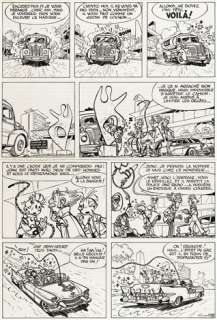 André Franquin | SPIROU ET FANTASIO, LES PIRATES DU SILENCE,ENCRE DE CHINE | Sotheby’s