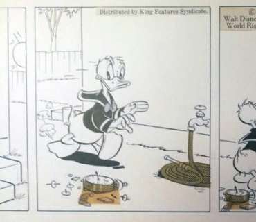 Taliaferro, Al  - Original Disney Comic Strip Art - Donald Duck and Huey, Dewey, and Louie | Catawiki