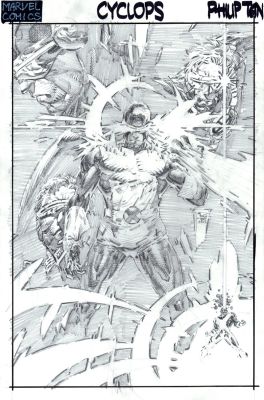 Philip Tan | Cyclops Detailed Large Pinup (5 Different Images of Cyclops!) 2023 | Romitaman