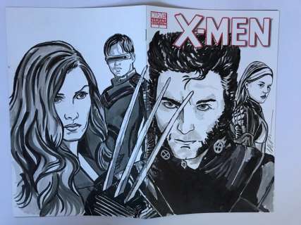 X-Men #7 - Blank Sketch Variant with Original Artwork By Nick Gribbon - (2015) | Catawiki