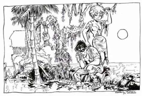 François Walthéry | Natacha, dessin original Ã  l’encre de chine réalisé… | Septimus