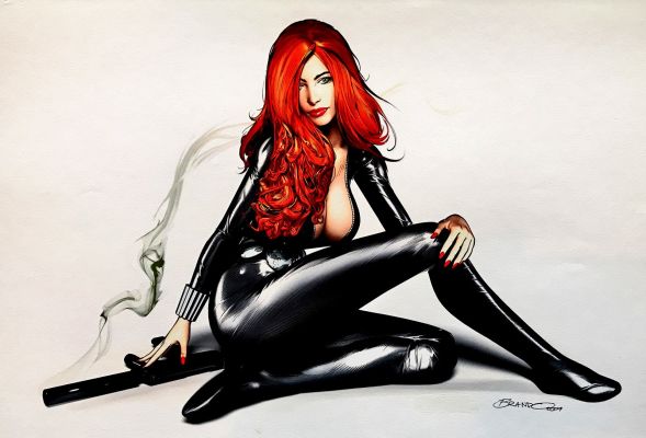 Brandon Peterson | Black Widow Published Pinup (2009) | Romitaman