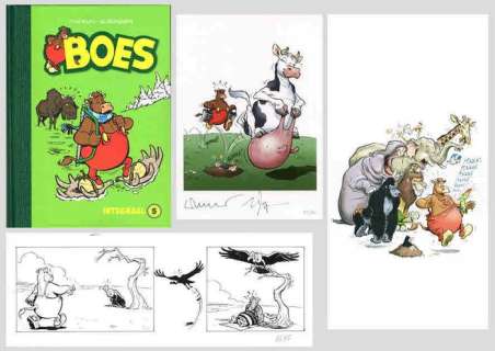 Boes - Luxe editie Boes Integraal deel 5 - N° 03/80 met originele strook in speciale map + ex-libris - hc met linnen rug | Catawiki