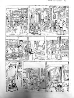 Martin, Jacques (1921-2010)... | Lefranc. Tome 9. La crypte. Encre de Chine pour la... | Coutau Bégarie