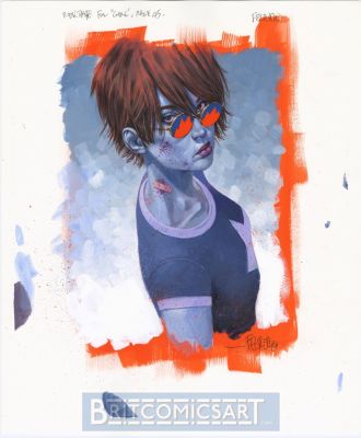 Duncan Fegredo | Girl Colour Bookplate Art By Duncan Fegredo | BritComicsArt