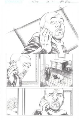 Russ Braun | The Boys #69 P.9 - Hughie Finds Jonah Vogelbaum (Inventor of Compound V) Dead - 2012 Signed | Anthony’s Comic Book Art