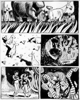 Peeters (Frederik) - Lupus, planche n°10 Ã  l‘encre de Chine de l‘épi…