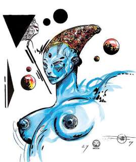 Druillet, Philippe - Grand dessin original publié - Replicante 29 | Catawiki