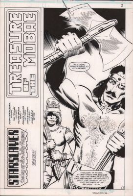 Hilary Barta, Tim Truman - Starslayer #22 P.3 - ‘Treasure of the Mobae‘ Title Splash - Signed - 1984
