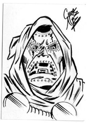 Chris Nye | Dr Doom Sketchcard | Catskill Comics