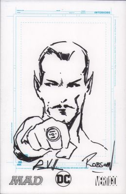 Robson Rocha | Sinestro Ink Commission - Signed | Anthony’s Comic Book Art