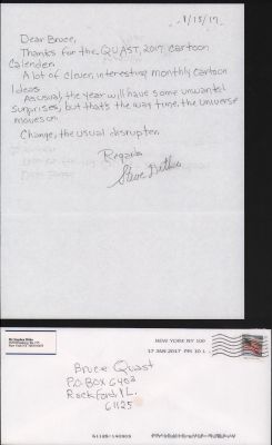 Steve Ditko | Steve Ditko Letter with Envelope - Signed - 2017 | Anthony’s Comic Book Art