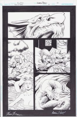 Margeaux Pepoy, Russ Braun | Jack of Fables - Dragon & Dad’s Gold - Signed 2X - 2010 Issue 40 Page 20 | Anthony’s Comic Book Art