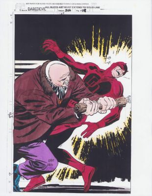 Al Williamson, Christie Scheele, Lee Weeks | Daredevil #300 P.18 - Daredevil Vs King Pin Color Guide - 1992 Issue 300 Page 18 | Anthony’s Comic Book Art