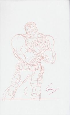 Shane Glines | Bane with Heart Eyes Pencil Sketch Art - Signed | Anthony’s Comic Book Art