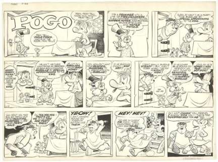 172: Walt Kelly Pogo Sunday 6/19/55 comic art | Russ Cochran