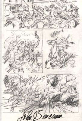 John Buscema | Punisher: a Man Named Frank G/N P 32 (11 X 17 Inch Bronze Age Prelim) | Romitaman