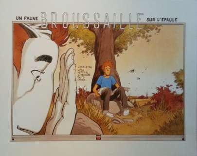 Pé, Frank - Dessin original - Broussaille T5 - Un faune sur l’épaule | Catawiki