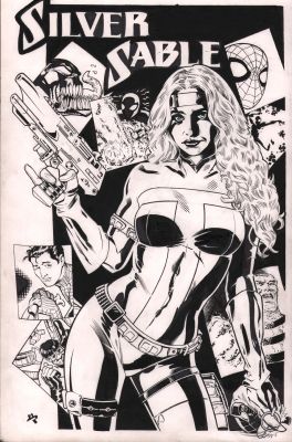 Mark Propst | Silver Sable Pinup | Anthony’s Comic Book Art