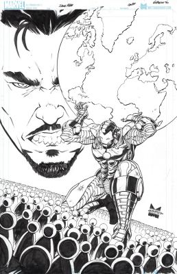 Matt Gaudio | Iron Man Cover Sample Page Cover | Splash Page