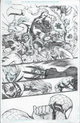 Spider-Man and Wolverine Issue 9 Page 1 vs Revengers & Arachnix, Gerardo Sandoval | Comix Art Studio