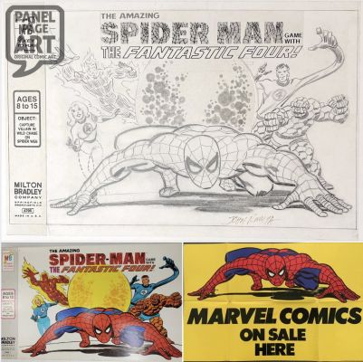 John Romita Sr - Spider-Man And Ff - Milton Bradley Game Cover - 1977