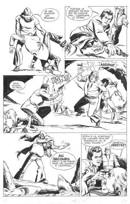 Marcello Rafael Carlo | Planche originale 11 AMICALEMENT VOTRE histoire courte - Gare aux requins - | Galerie Napoléon