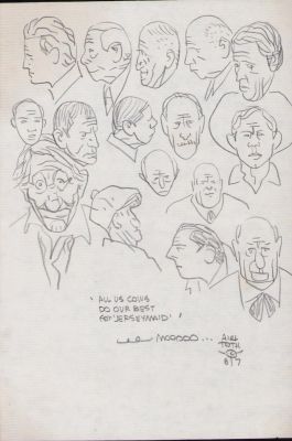 Alex Toth | Fifteen Figures + Text Pencil Art Commission - Signed | Anthony’s Comic Book Art