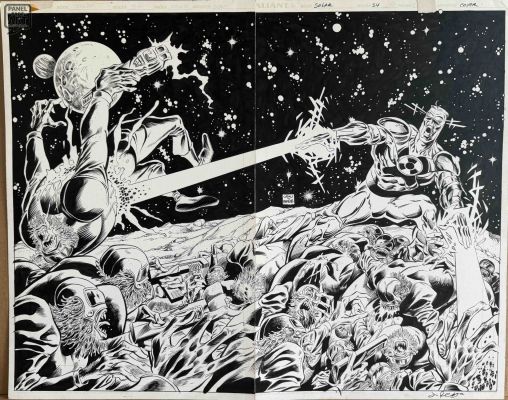 Peter Grau | X-0 - Manowar 34 Cover | Panel Page Art