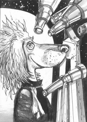 Simon Bisley – Salty Dogs Card art – Ink – Mutty Professor | Berserker Art