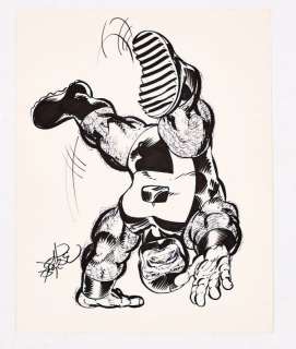 Puck from Alpha Flight sketch drawn and signed by John Byrne (early 1990s).… | Comic Book Auctions ltd