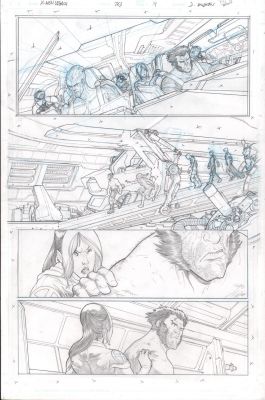 David Baldeon | X-Men Legacy #263 P.14 - Wolverine, Iceman, Rogue - Signed - 2012 | Anthony’s Comic Book Art