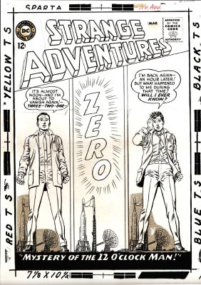 Murphy Anderson | Strange Adventures #162 Large Art Cover (Mystery of the 12 O’Clock Man!) 1963 | Romitaman