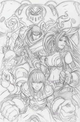 Unknown Artist? | Battle Chasers Pencil Art Commission - Signed | Anthony’s Comic Book Art