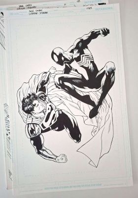 Daniel Sampere | Superman / Spider-man # Cover (Original traditional) | Black Diamond